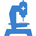 blue icon of drill press