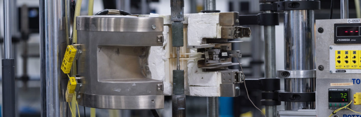 closeup of fatigue testing being performed