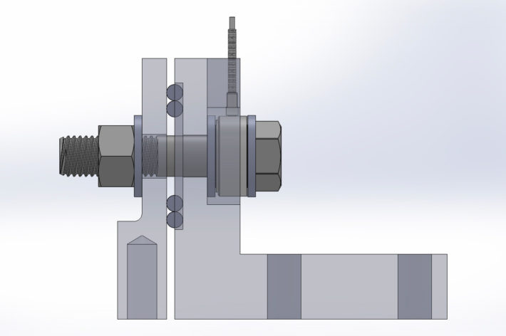 CAD mockup drawing of fastener